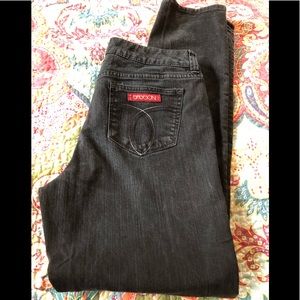 Black denim jeans